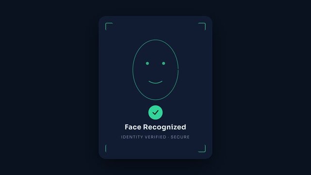 Facial Recognition Concept Concept Animation &mdash; Seamless Loop Motion