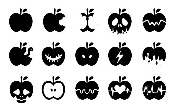 Set of halloween apple Transparent png