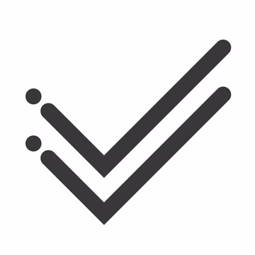 Double Check animation icon for social media, presentations, videos, websites. Alpha Channel