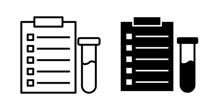 Test icon flat outline in black
