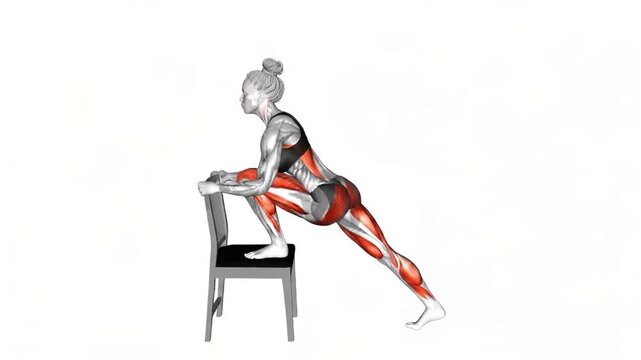 Anatomical Hip Flexor Stretch with Chair