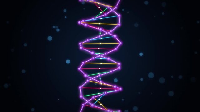 Abstract Quantum Dna Helix Microscopic Seamless Motion Loop 4K
