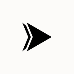 Double forward arrow head icon with navigation icon fast forward direction gra © Habibsadhi