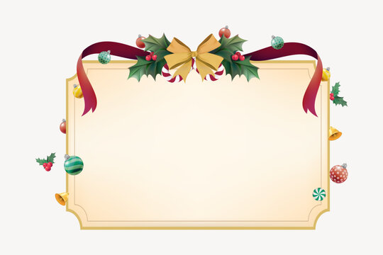 Vintage Christmas frame clipart vector