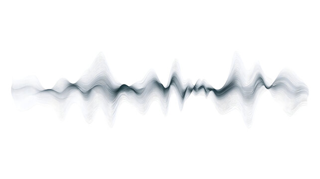 Sound wave set on white background background. Sound waves equalizer audio waves radio signal music recording. Design element for compositing, overlay, broadcast Stock Illustration