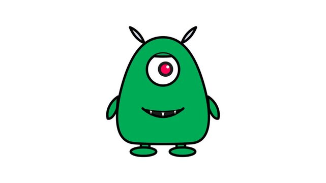 Cyclops Monster Icon seamless loop