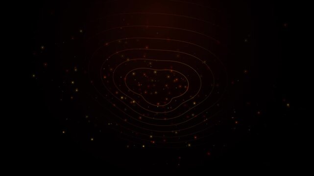 Fingerprint pattern revealing glowing particles in darkness cinematic motion for security concepts