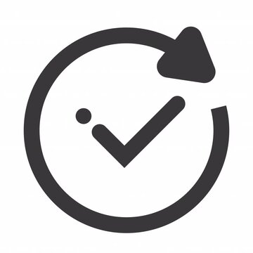 Reload Check animation icon for social media, presentations, videos, websites. Alpha Channel