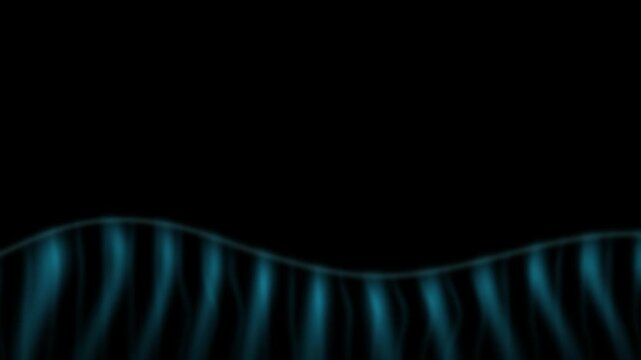 Cyan flowing aurora plasma curtain with upper copy space video