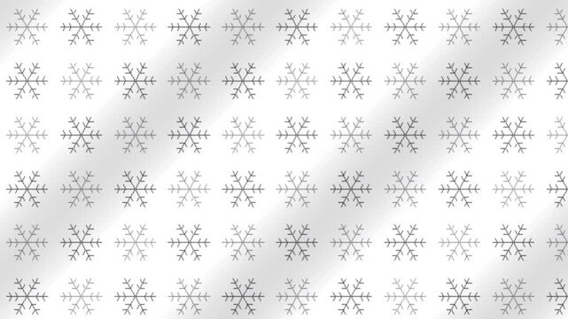 Soft silver snowflake pattern background seamless loop