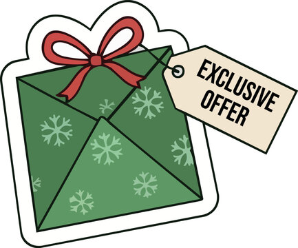 Christmas Gift Box with Exclusive Offer Tag