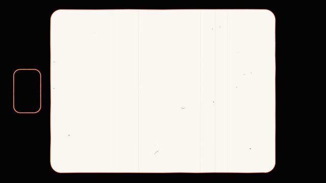 Super 8mm Film Frame Matte with Single Sprocket Hole and Scratches Overlay for Retro Archival Cinema Project