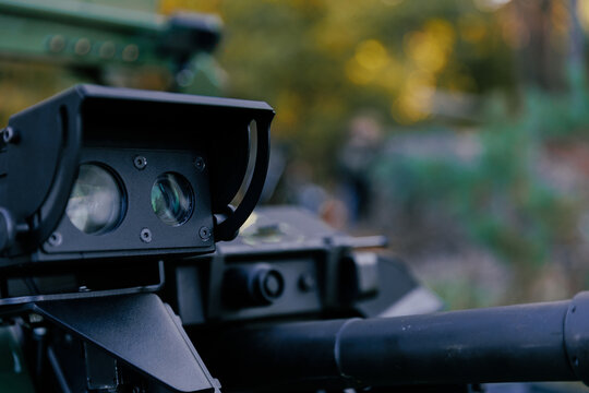 Military optical sights detecting targets on weapon system