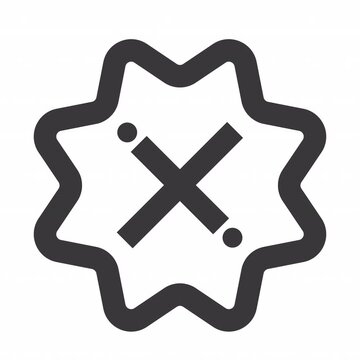 Verified Cross animation icon for social media, presentations, videos, websites. Alpha Channel