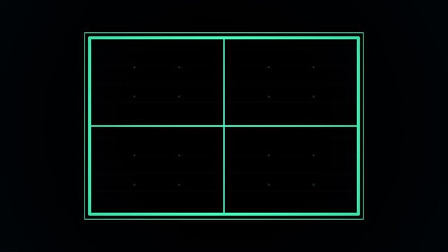 Ghost peeking through a glitchy digital screen frame