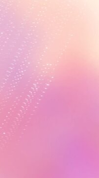 Motion watercolor 4k Vertical Abstract digital binary code stream flowing diagonally on a soft pink and orange gradient background perfect for invitat