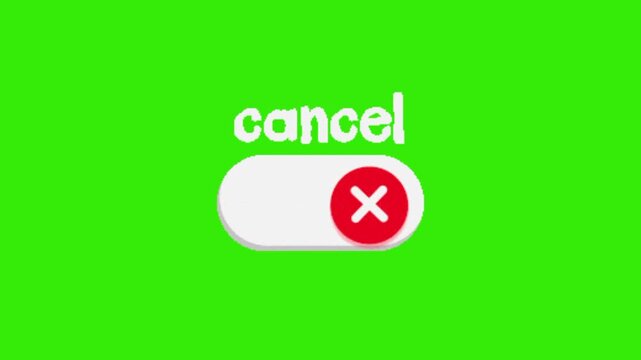 Swipe Cancel Button on Green Screen