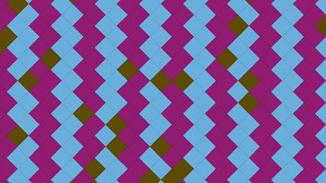 Harlequin diamond pattern background in jewel tone seamless loop