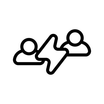 Vs Icon Vector Symbol Design Illustration