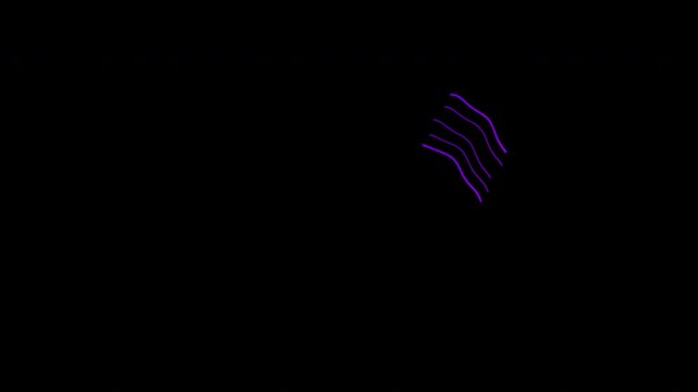 Animated flowing musical staff with flying notes