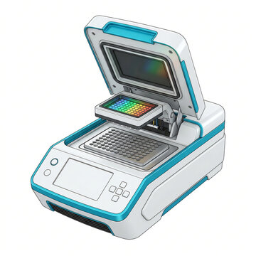 Quantitative Real-Time PCR Thermal Cycler DNA Machine 3D Render
