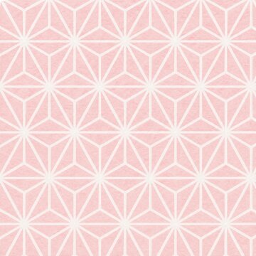 Asanoha hemp leaf pattern in soft pink (square)