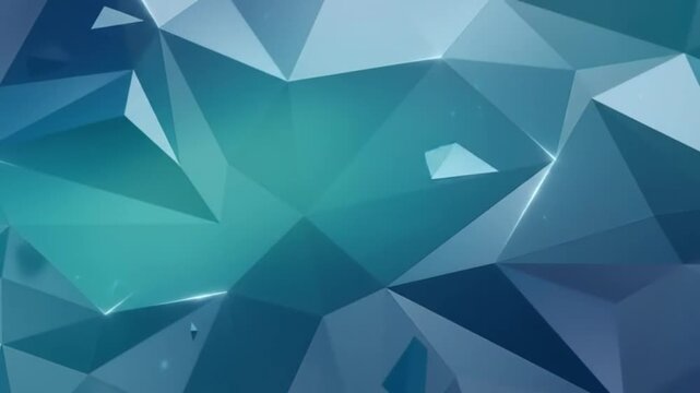 Abstract Blue and Silver Low Poly Geometric Background