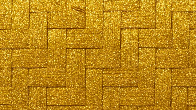Luxurious gold glitter woven pattern background texture