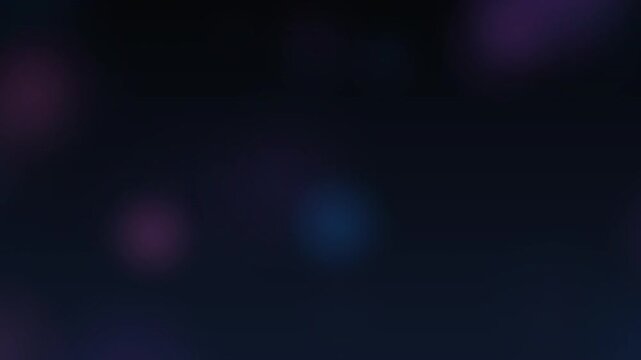 Soft bokeh lights background with play button overlay for video placeholder