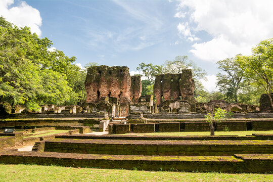 Ancient Royal Palace Ruins in Polonnaruwa, a Historical UNESCO Site