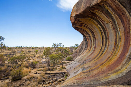 Wave Rock granite formation near Hyden Western Australia