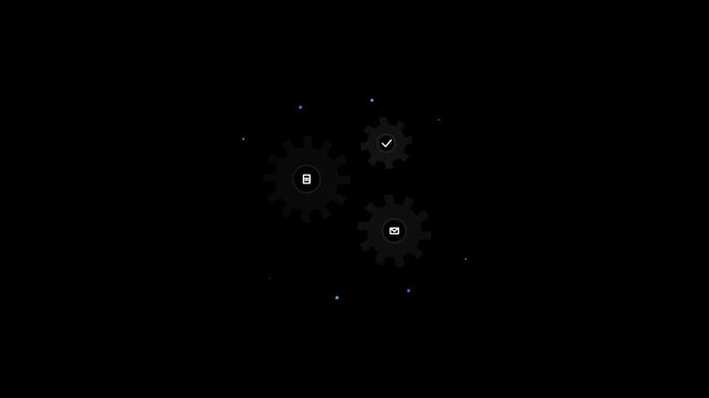 Abstract Gears Rotating Seamless Loop Motion Graphics