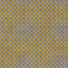 Abstract seamless background with golden scallop fish scale texture and dark blue outline details scallop pattern gold texture geometric design ornamental shape decorative art luxurious backdrop © Fazle Rabbi