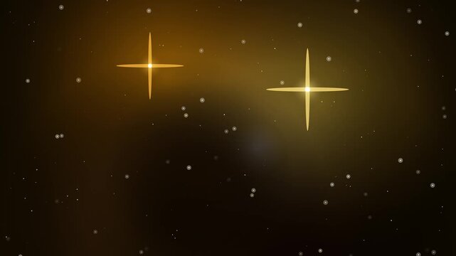 Cinematic glowing stars animation in outer space