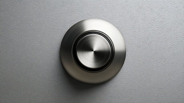 Metallic Knob on Gray Textured Surface for Modern Interior Design