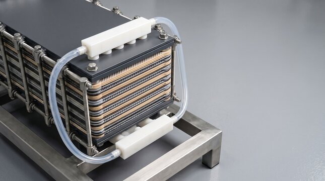 Industrial Plate and Frame Continuous Electrodeionization CEDI Stack Module with PVDF Manifolds for Semiconductor Ultrapure Water Production