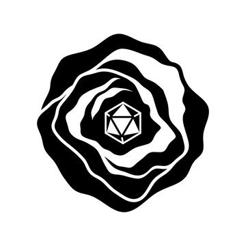 Geometric mineral logo design with abstract crystal shape and flowing