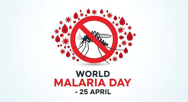 No mosquito symbol for world malaria day 25 april