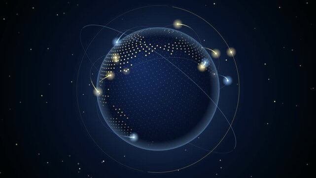 Dynamic Global Network Displaying Digital Data and Interconnected Communication