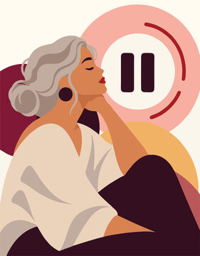 Menopause Woman Taking a Pause During Midlife Transition