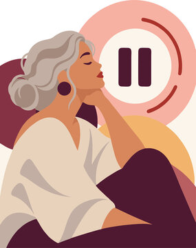 Menopause Woman Taking a Pause During Midlife Transition