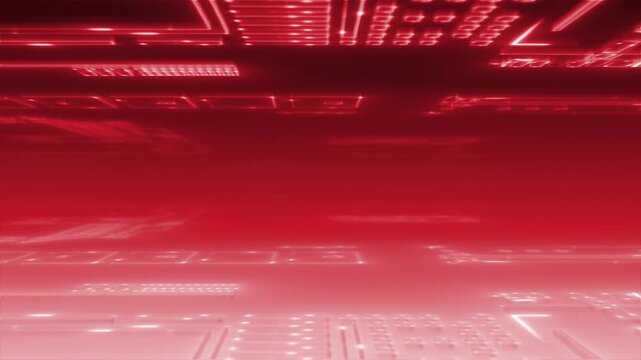 red color glowing nodes connected by lines with blank space seamless design technology 3D background