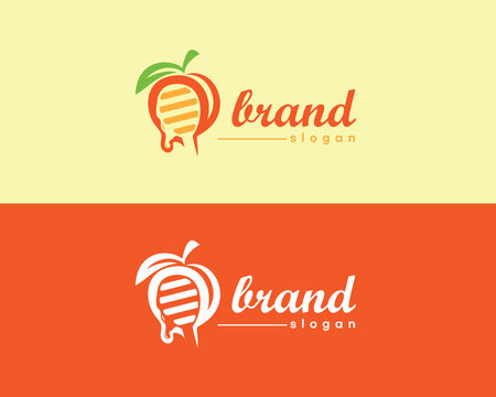 A creative blend of honey and a fruit starting with the letter 'N'&mdash;a perfect combination suitable for your logo.