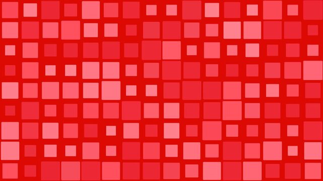 Colorful glowing hexagonal cells and dynamic red pixelated square tiles. Designed with rotating elements, morphing grids, and smooth pulsing color transitions.