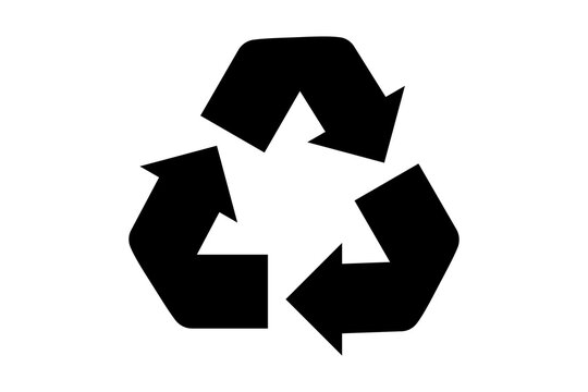 Kraft Paper Recycling Symbol Eco Friendly Waste Recycling Concept Isolated On White Background