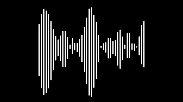Audio sound wave equalizer icon set, colorful music bar graph on black background