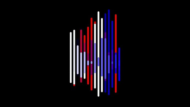 Audio sound wave equalizer icon set, colorful music bar graph on black background