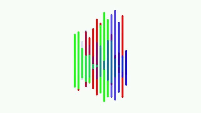 Audio sound wave equalizer icon set, colorful music bar graph on black background