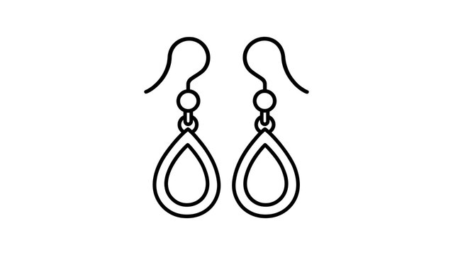 Pair of dangle earrings with teardrop gemstone for women fashion accessory.