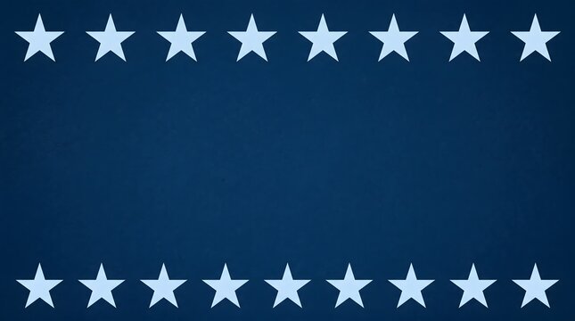 Patriotic blue background with a border of white stars, perfect for american holiday designs, political themes, or celebratory graphics with space for text
